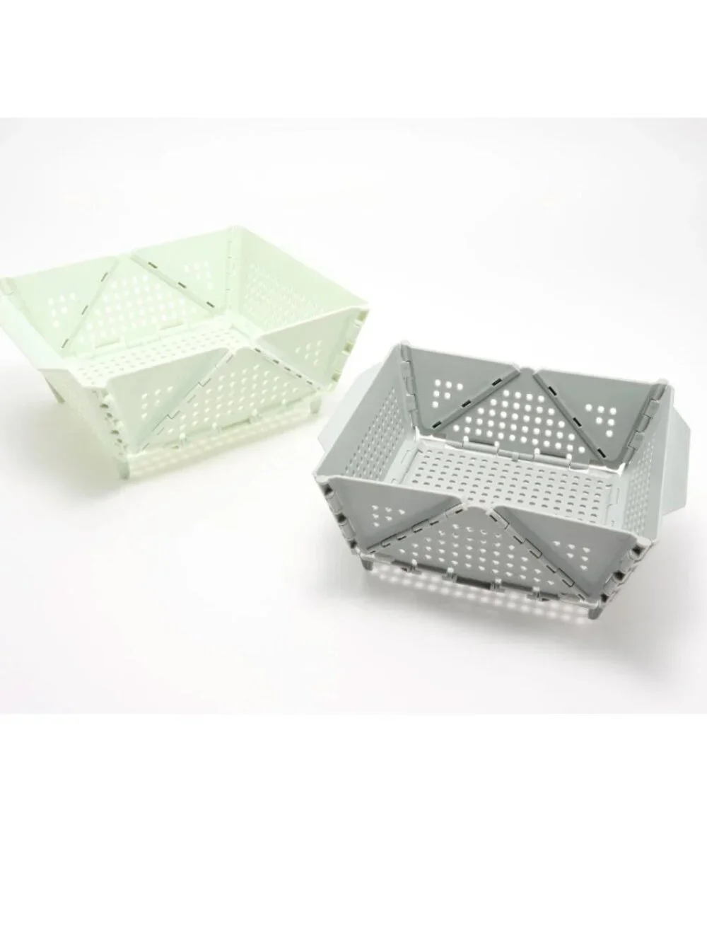 2 Kuhn Rikon Folding Colander Strainer Baskets K65360 WHITE/GREY NEW